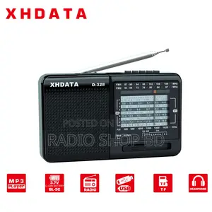 Xhdata D328 Portable Am/fm/sw Dsp Radio | Rechargeable Mp3 Player
