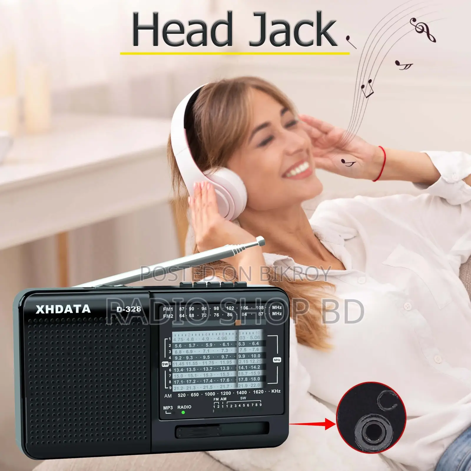 Xhdata D328 Portable Am/fm/sw Dsp Radio | Rechargeable Mp3 Player