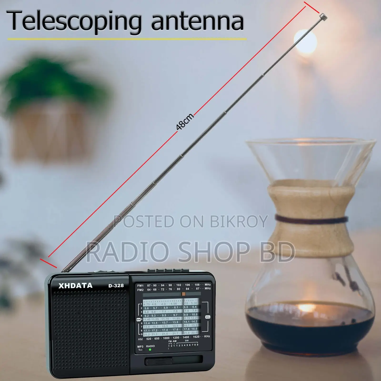 Xhdata D328 Portable Am/fm/sw Dsp Radio | Rechargeable Mp3 Player