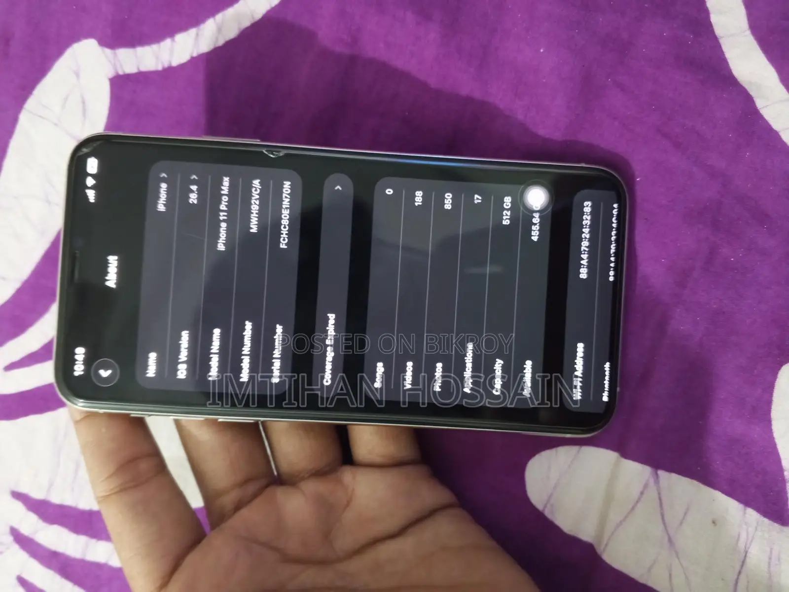 Apple iPhone 11 Pro Max . (Used)
