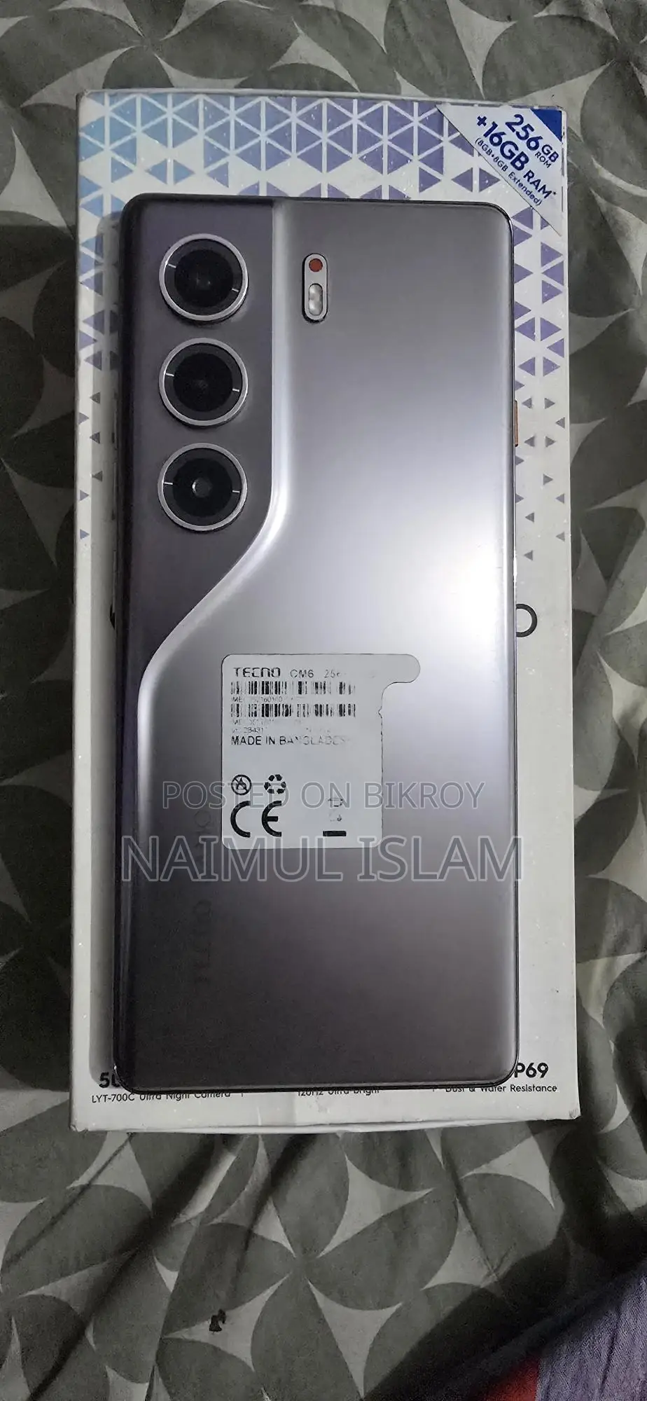 Tecno Camon 40 Pro 8gb 256gb (Used)