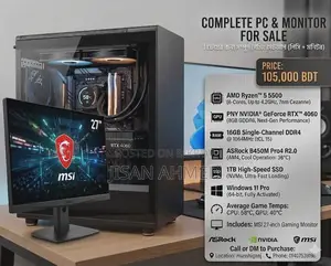 Full PC Setup with MSI 27" Monitor