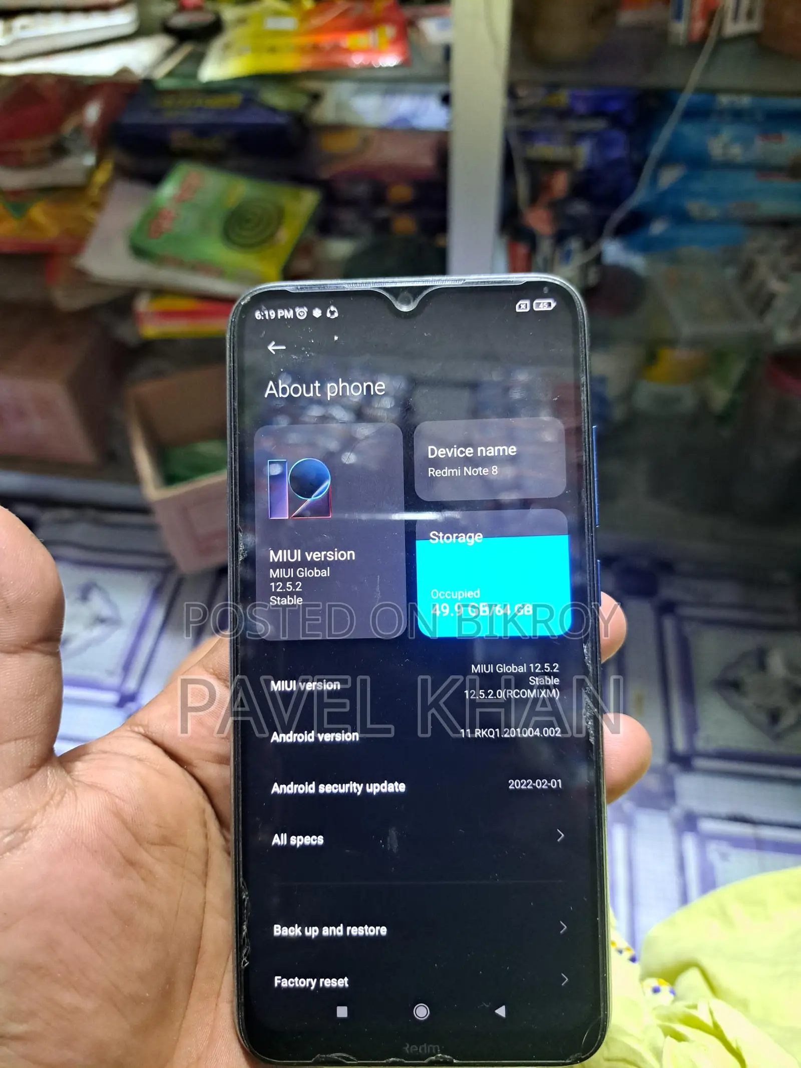 Xiaomi Redmi Note 8 . (Used)