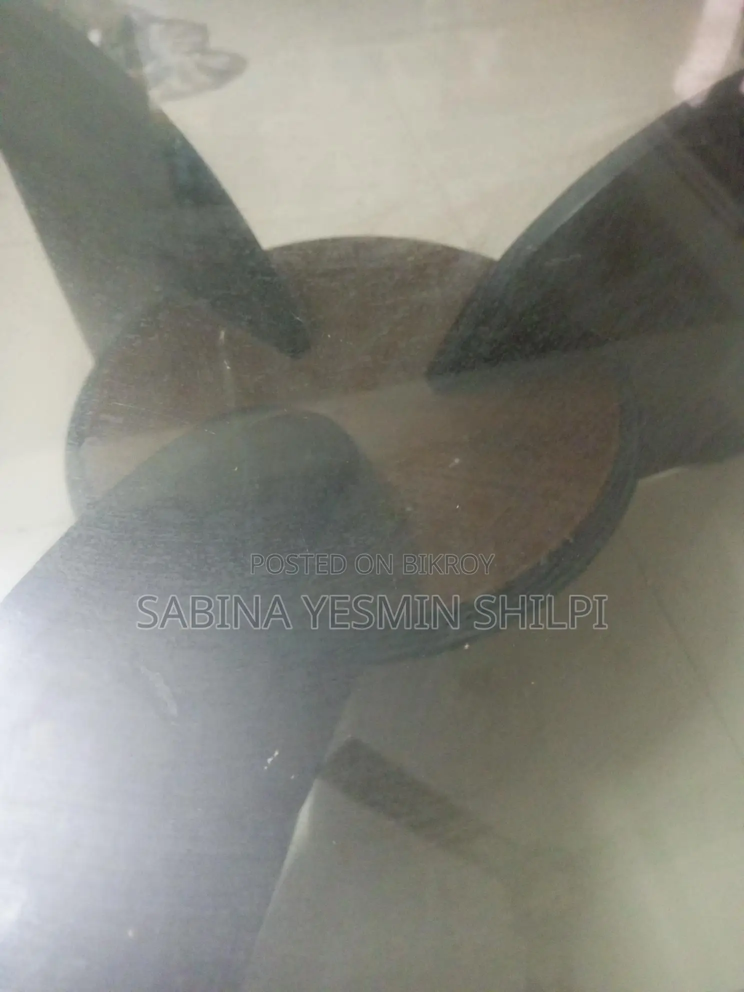 Round Wood and Glass Side Table