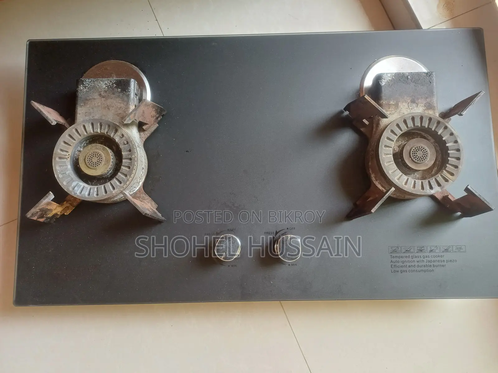 টেম্পার্ড গ্লাস চুলা