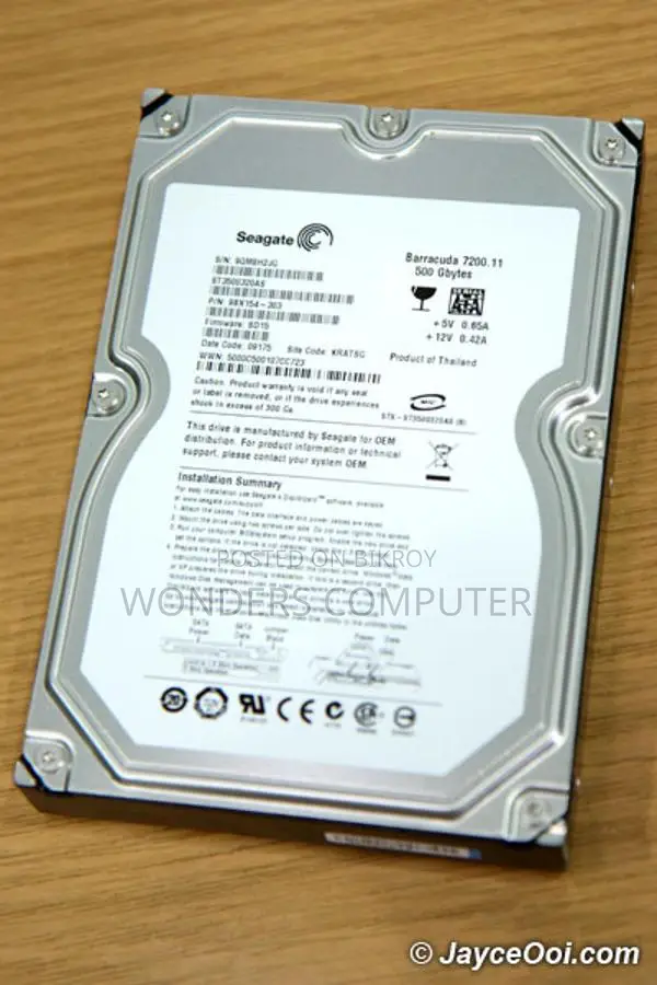 500gb Seagate/WD HDD 1 Year Warranty