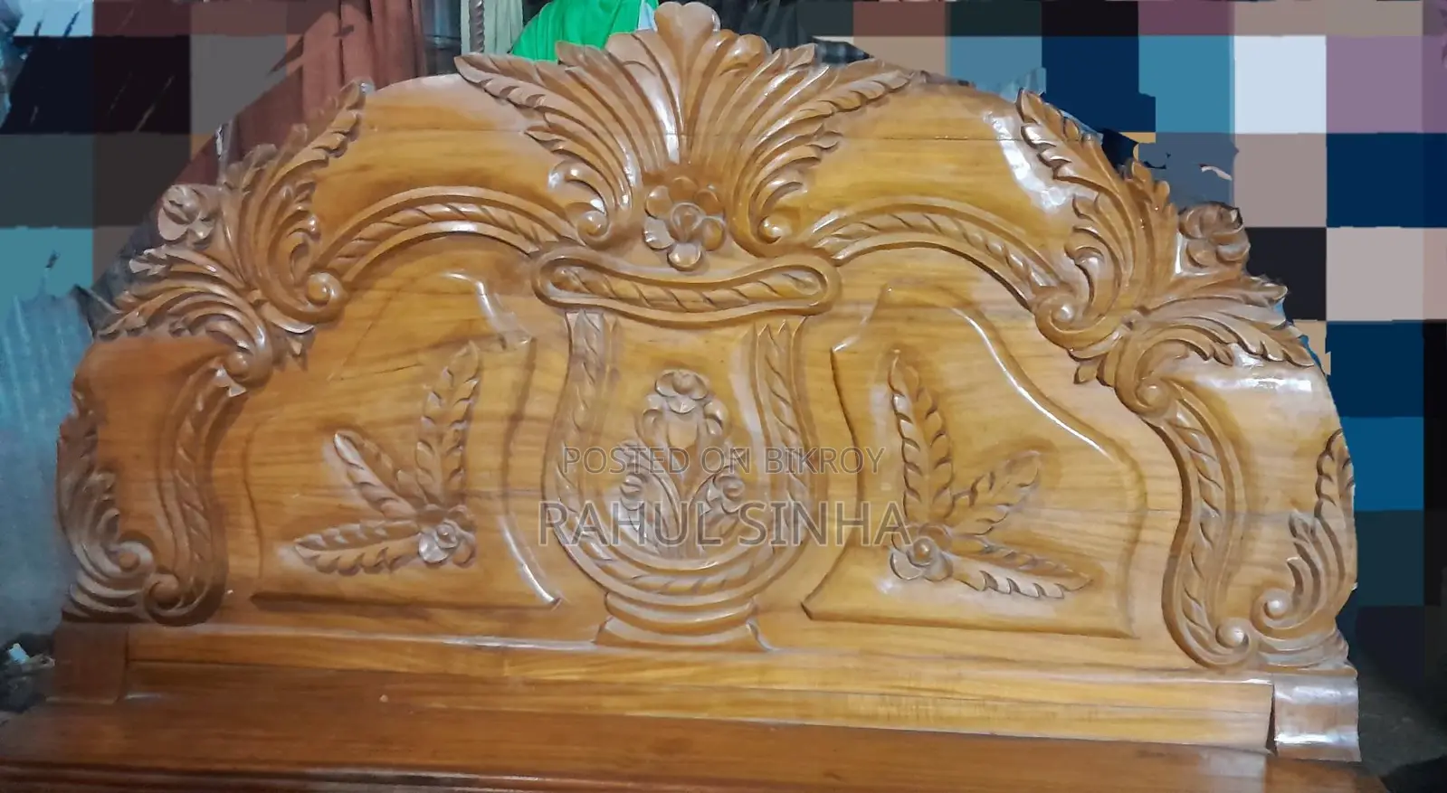 High-quality wooden bed for sale.