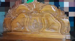 High-quality wooden bed for sale.