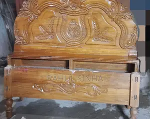 High-quality wooden bed for sale.