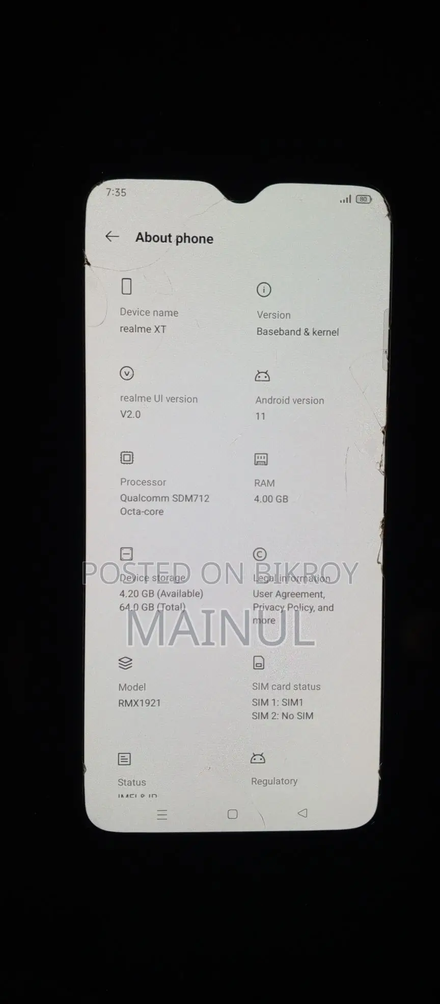 Realme XT . (Used)