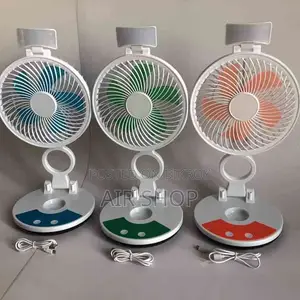 ছোট কিন্তু দারুণ Powerful Fan with Led Light Foldable Design+long Backup