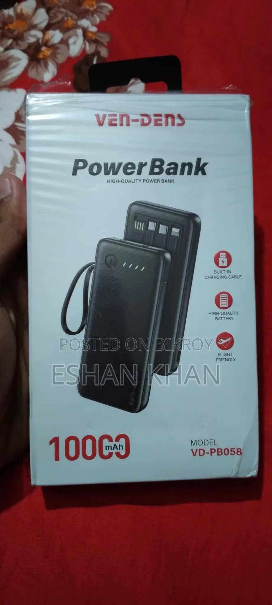 Ven-dens Vd-pb058 10000mAh Power Bank