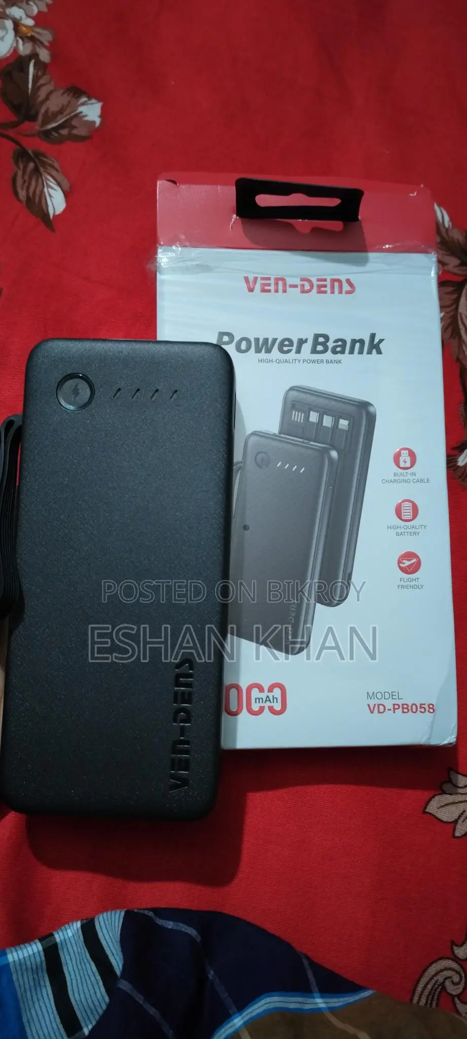 Ven-dens Vd-pb058 10000mAh Power Bank