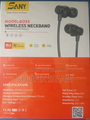 Sany V5.4 Wireless Neckband Earphones