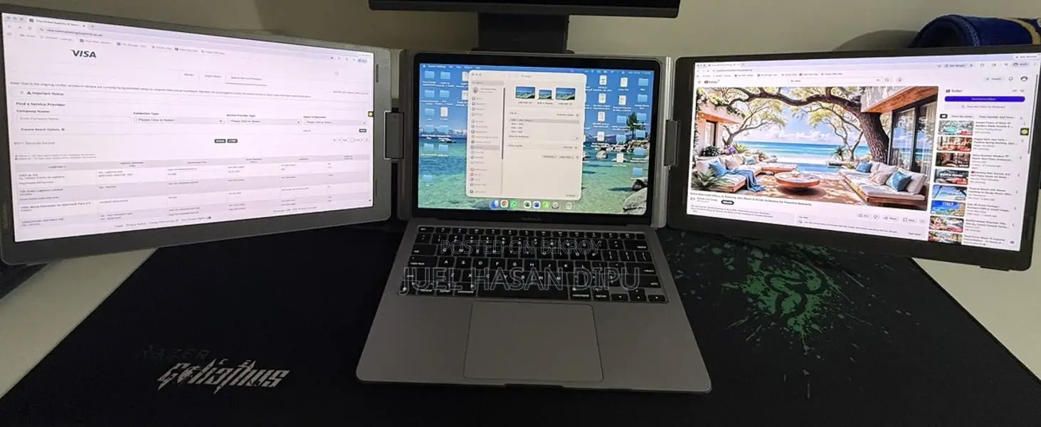 Portable Dual Screen Monitor for gaming & multitasking
