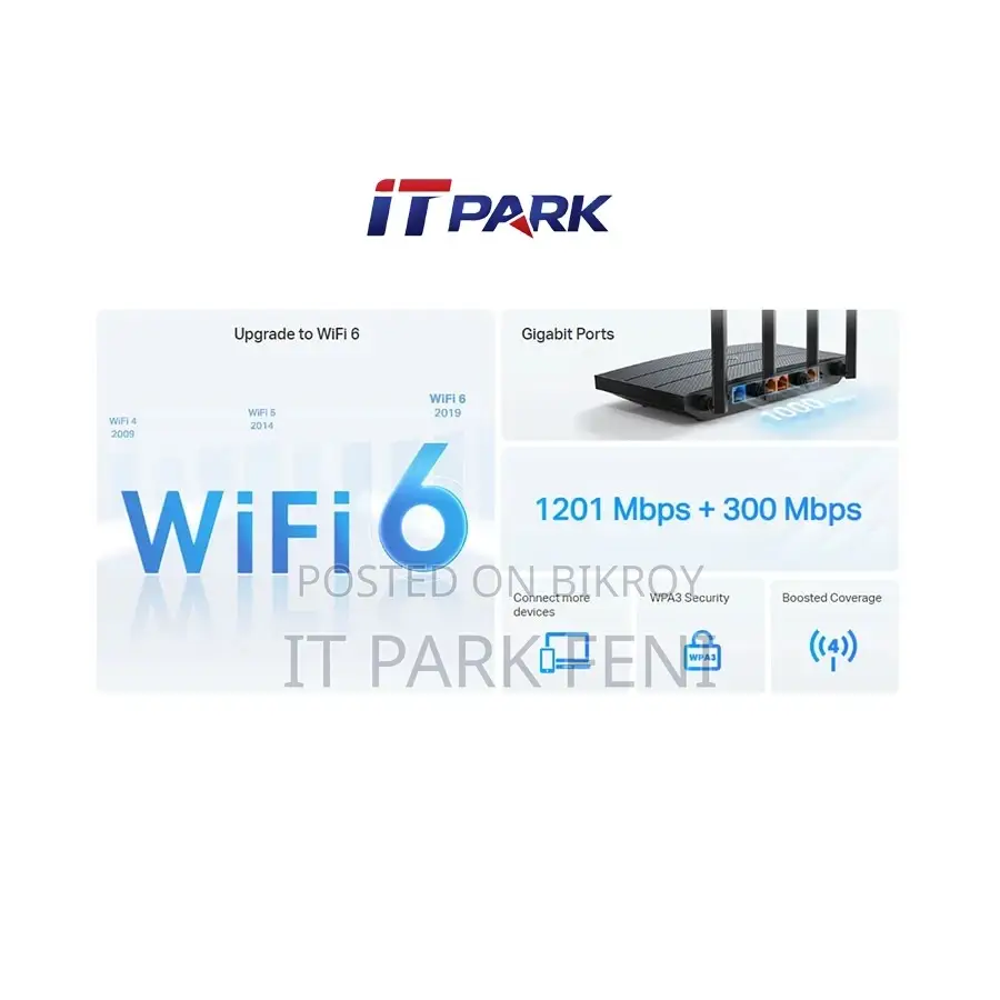 TP-Link Archer AX12 AX1500 Mbps Gigabit Dual-Band Wi-Fi 6 Router