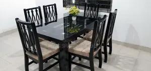 Dining Table with 6 Foam Chairs