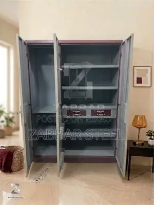 Zabbar Steel Modern 3-Door Premium Almirah — Stylish Design