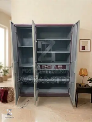 Zabbar Steel Modern 3-Door Premium Almirah — Stylish Design