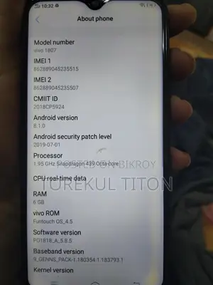 Vivo Y93s . (Used)