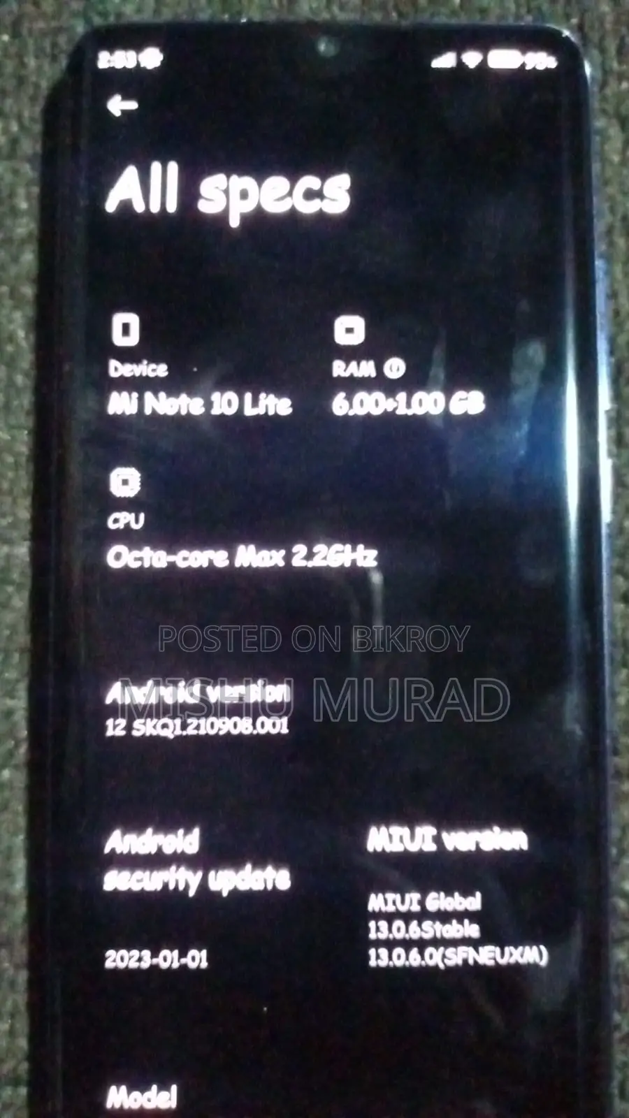 Xiaomi Mi Note 10 Lite (Used)