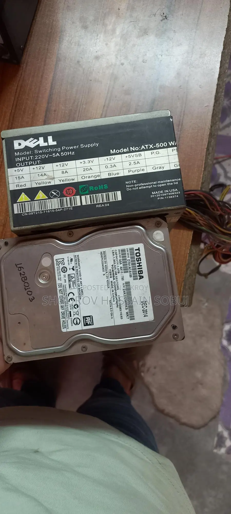 Power Supply and Hard Disk for Sale