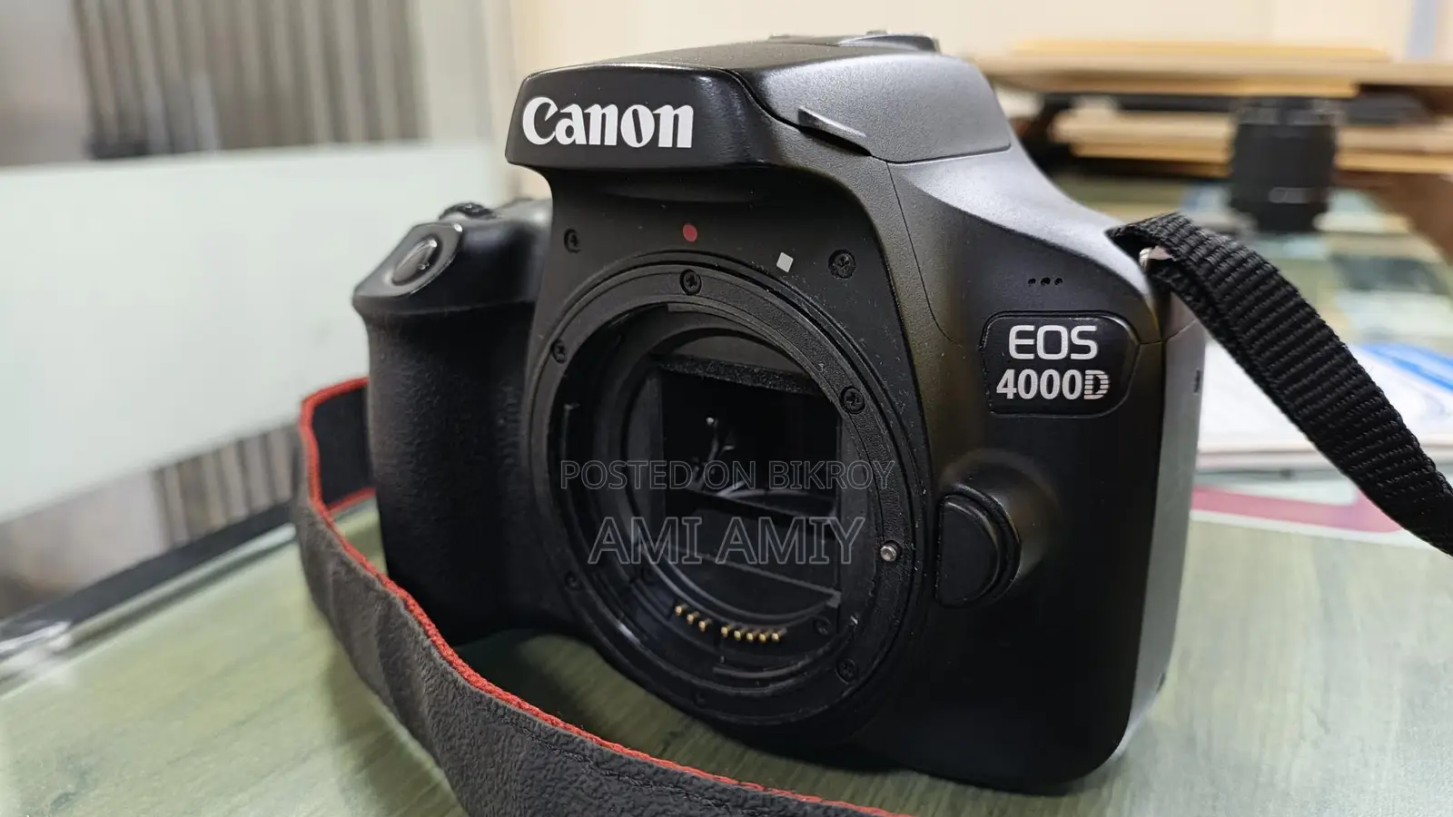 Canon 4000D with 75-300 Zoom Lens, Battery, and Charger