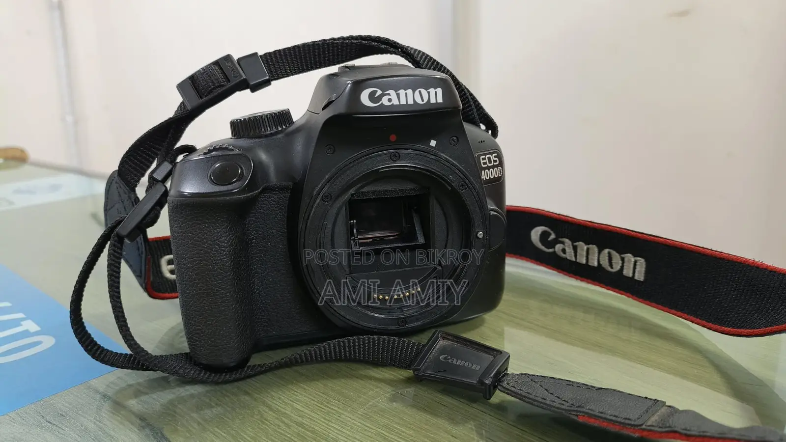 Canon 4000D with 75-300 Zoom Lens, Battery, and Charger