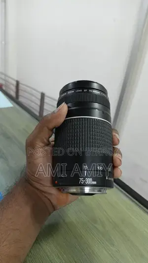 Canon 4000D with 75-300 Zoom Lens, Battery, and Charger