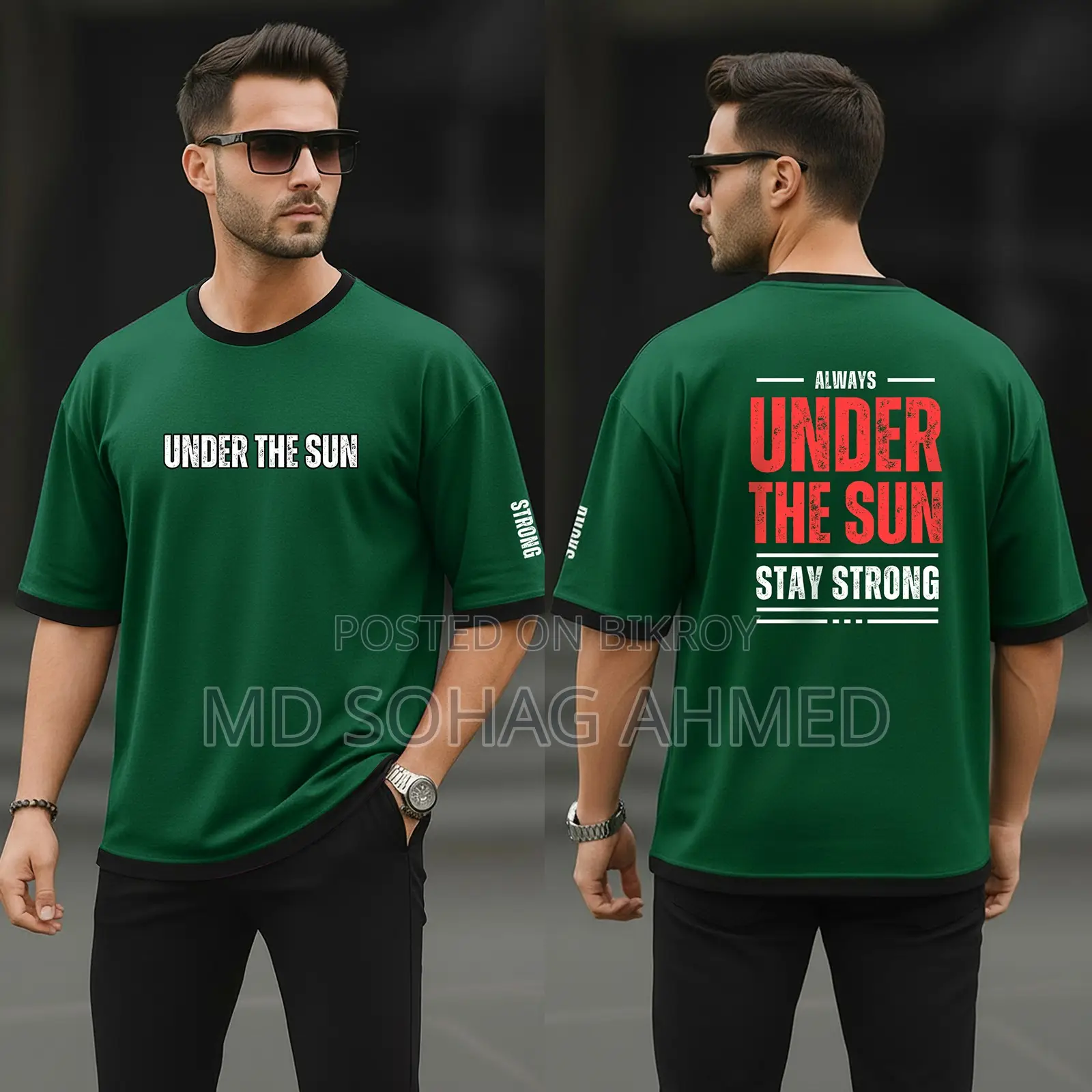 4-Piece Premium Drop Shoulder T-Shirt
