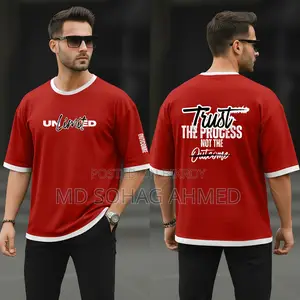 4-Piece Premium Drop Shoulder T-Shirt