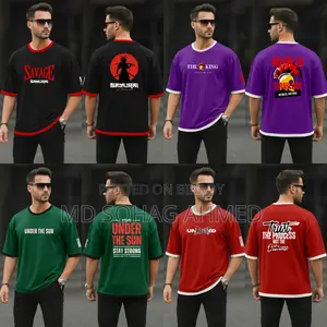 4-Piece Premium Drop Shoulder T-Shirt