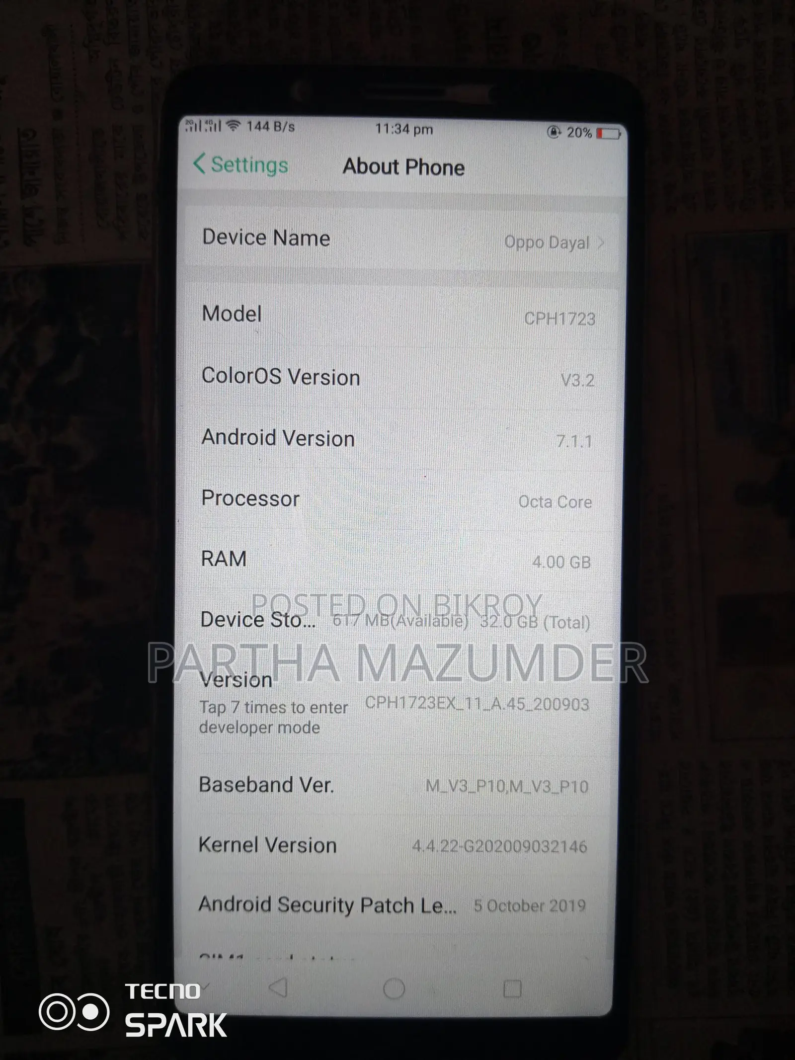 OPPO CPH1723 (Used)