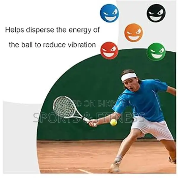 3-PCS Tennis Racket Vibration Dampeners - Smile