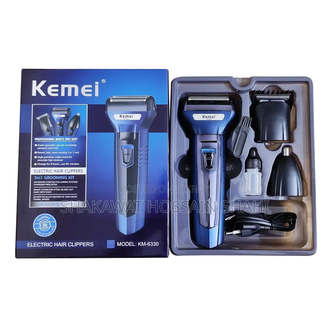Kemei KM-6330 3-in-1 Professional Hair Trimmer