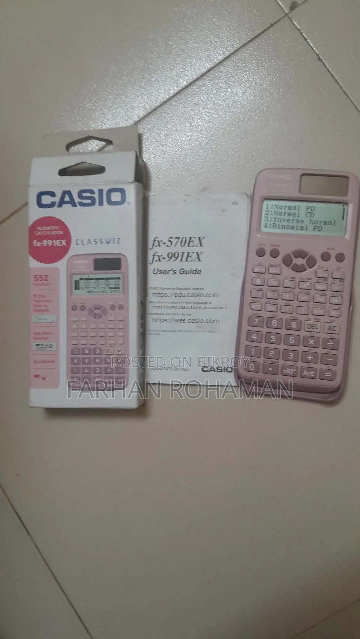 Casio Fx- 991ex Classwiz Original বিক্রয় করা হবে।