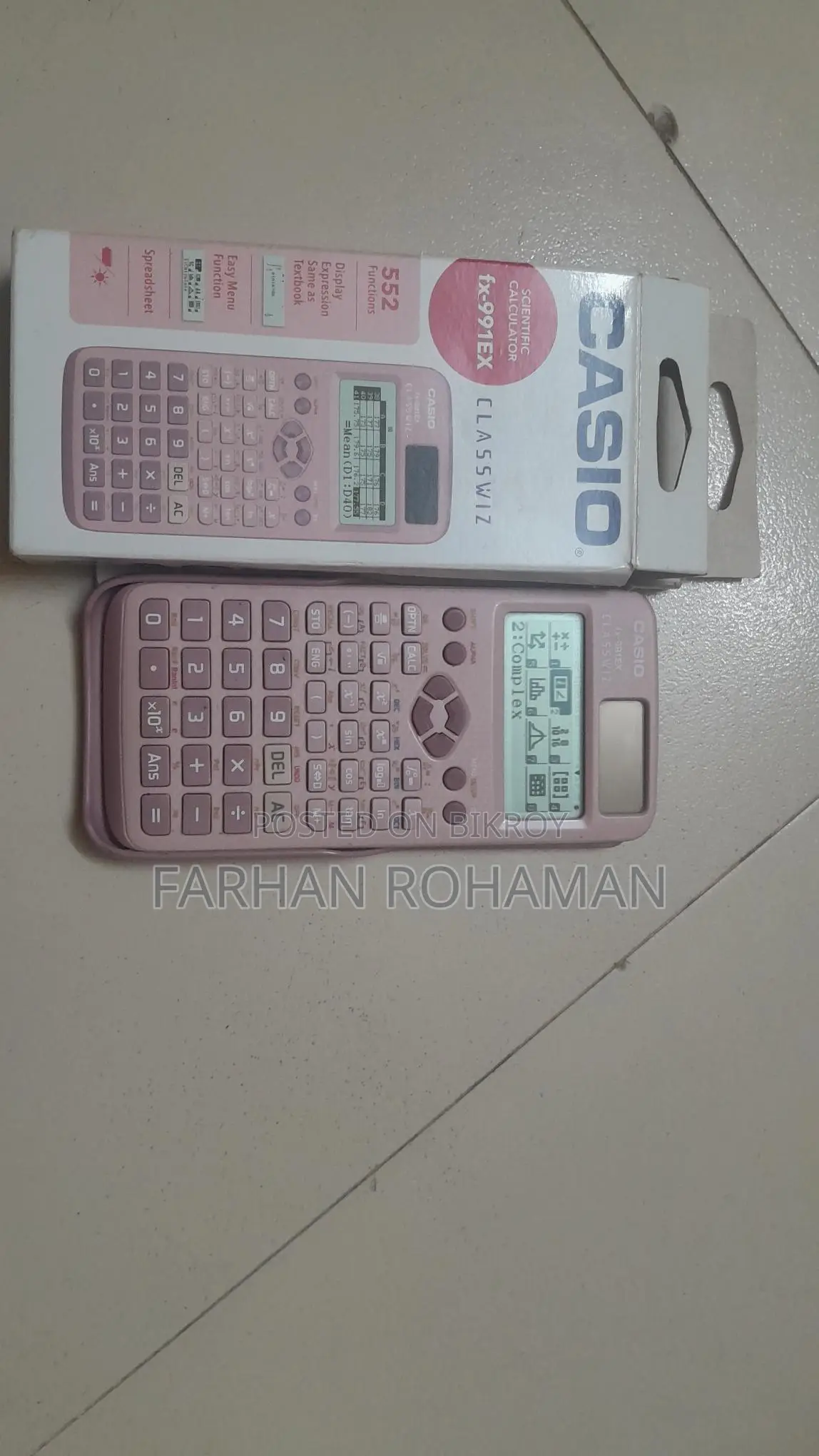 Casio Fx- 991ex Classwiz Original বিক্রয় করা হবে।