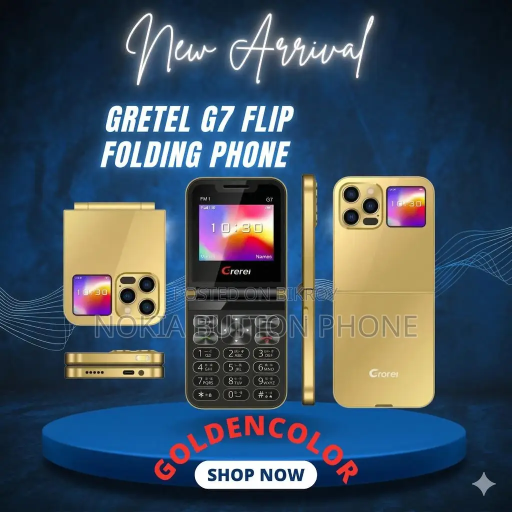 Gretel G7 Flip Button Phone (Brand New)
