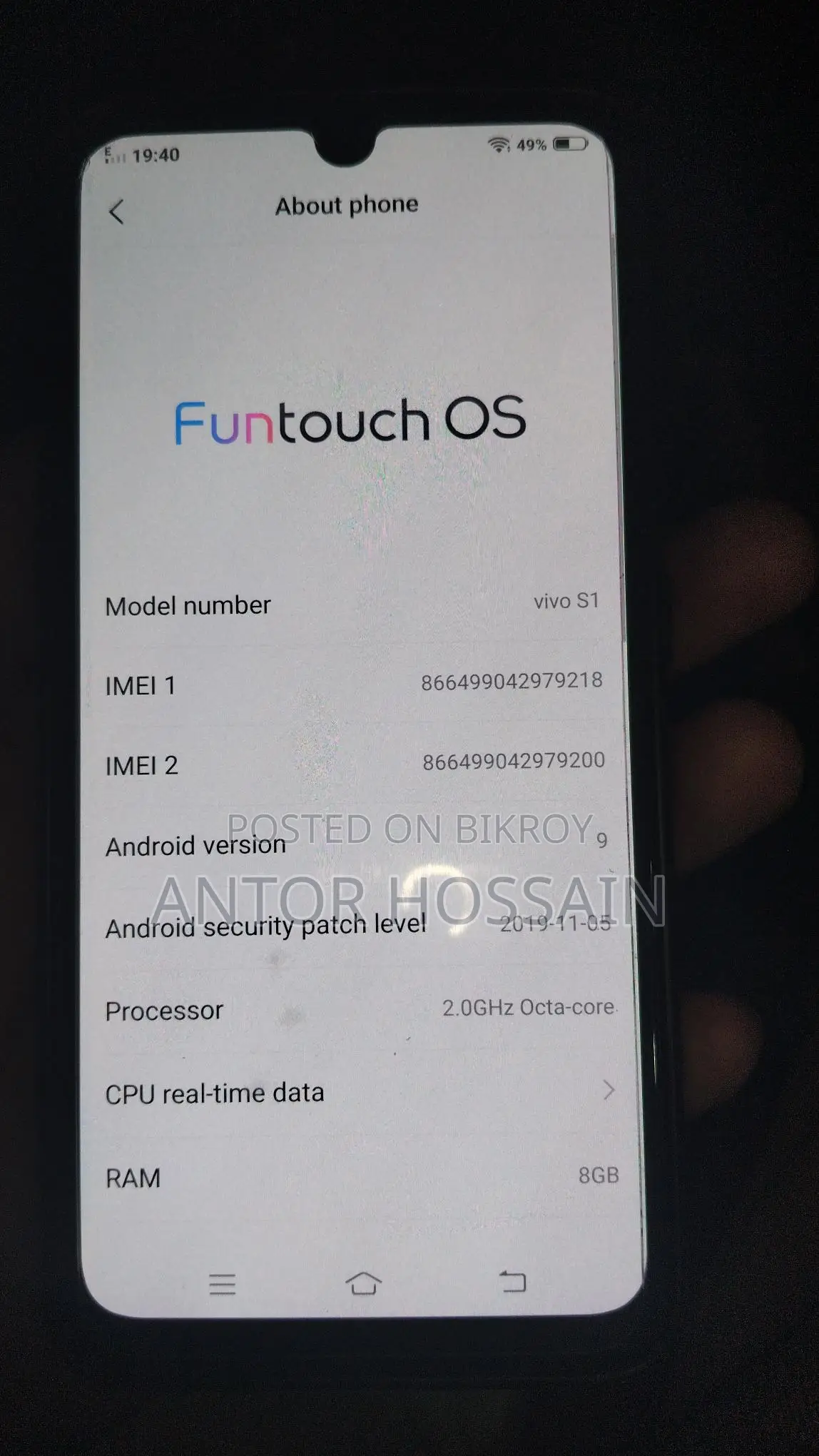 Vivo S1 . (Used)