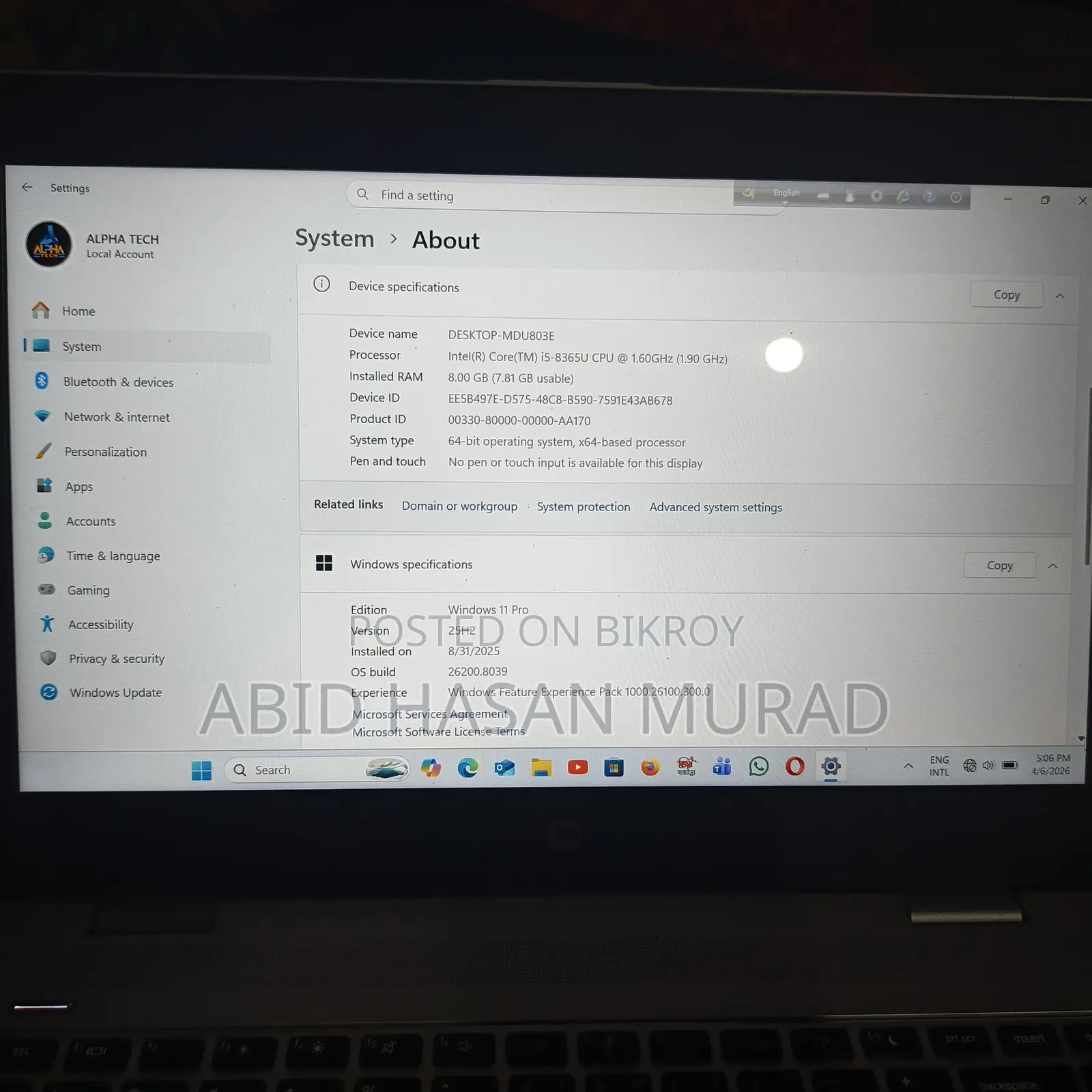 Laptop for sale