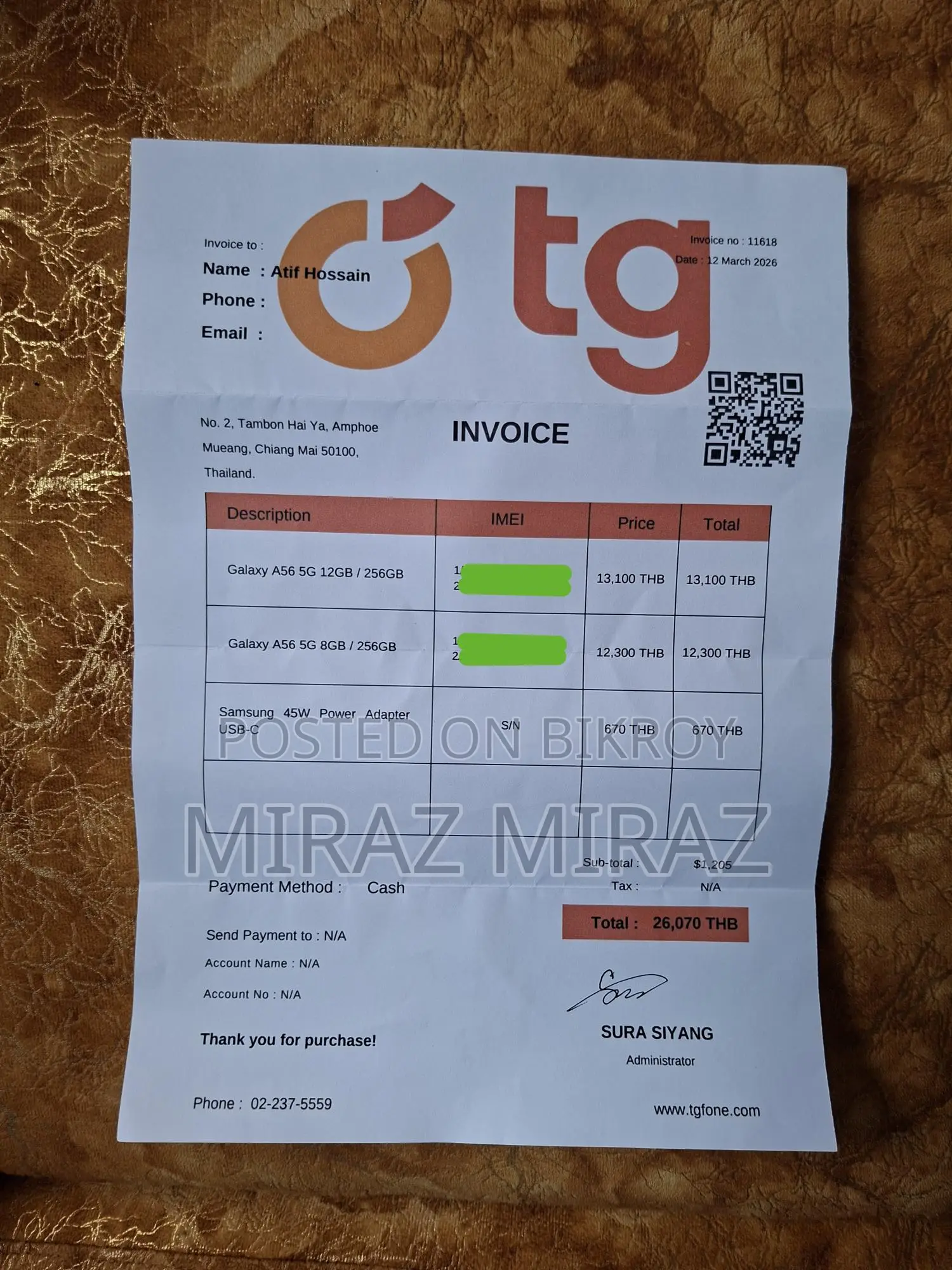 Samsung Galaxy A56 5G 12/256 1mas used (Used)