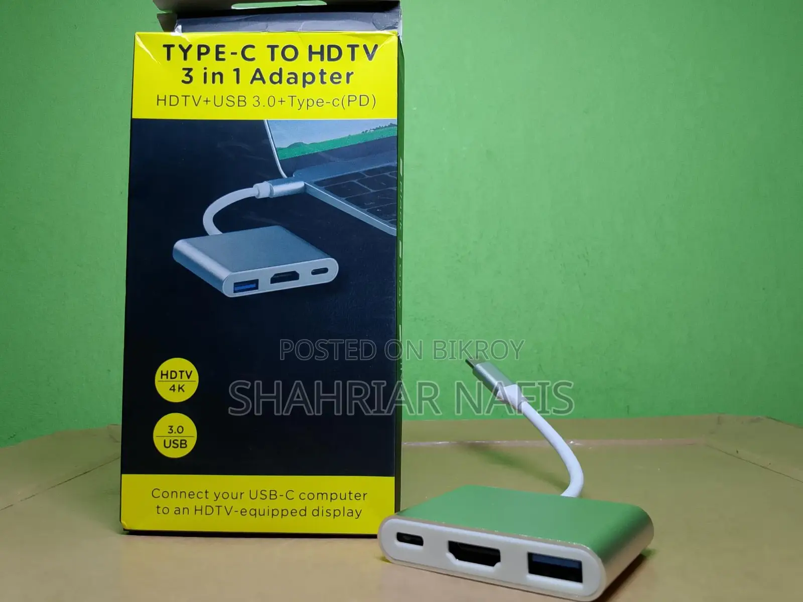 Type-C to HDTV 3-in-1 Multifunction Adapter (Support)