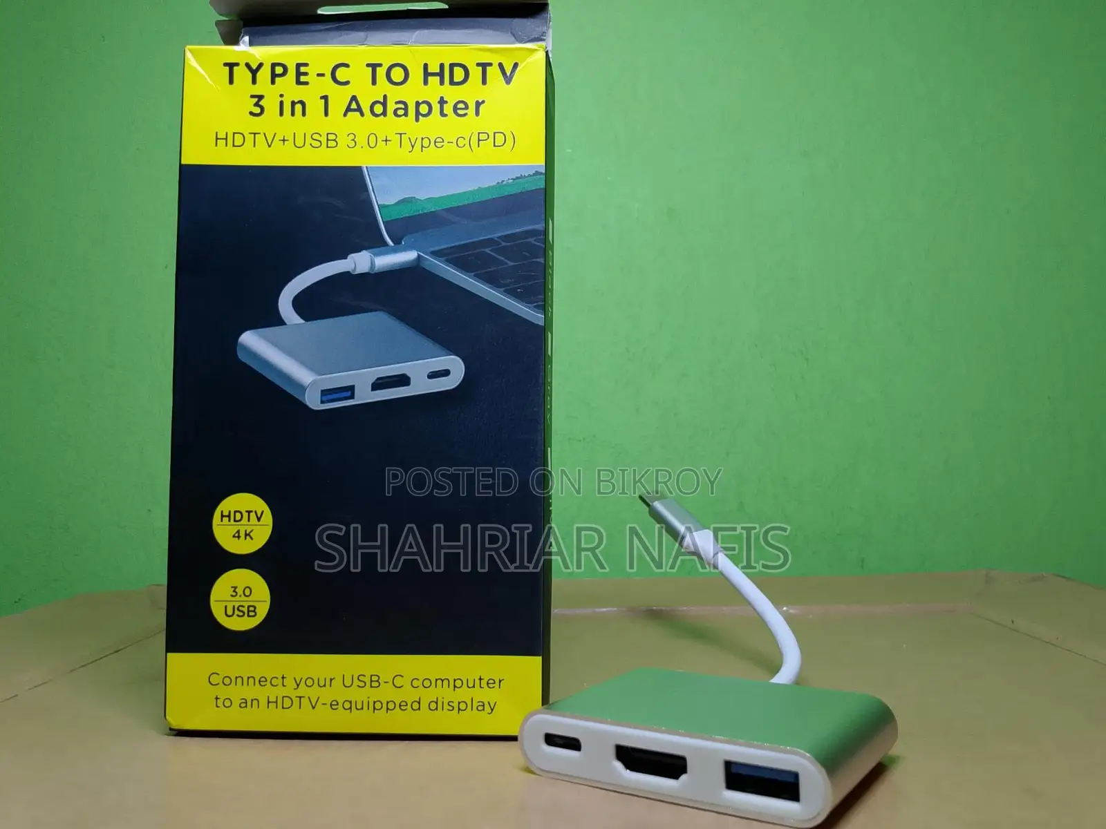 Type-C to HDTV 3-in-1 Multifunction Adapter (Support)