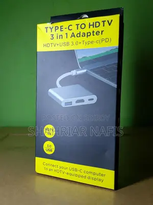 Type-C to HDTV 3-in-1 Multifunction Adapter (Support)