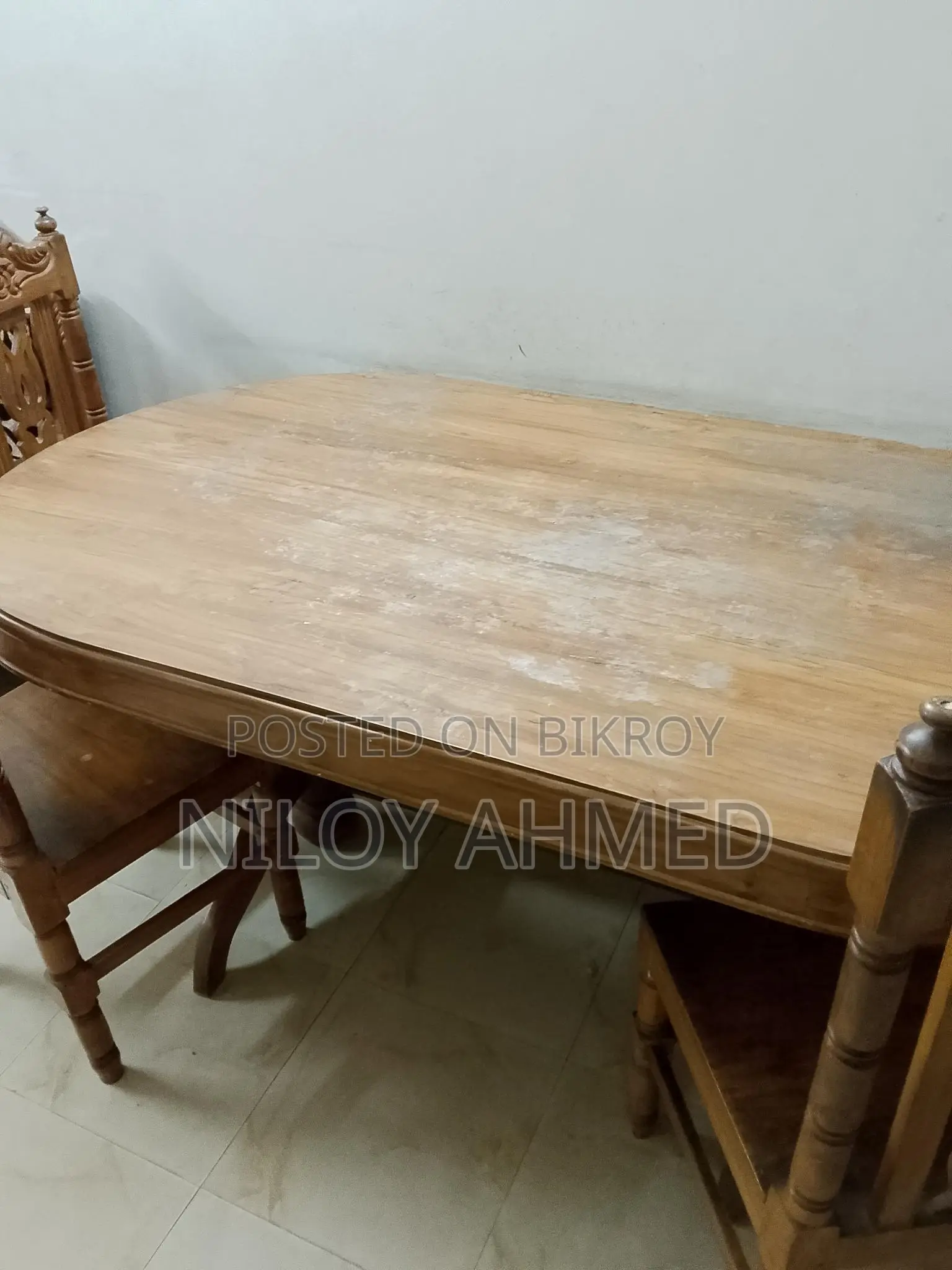 Used Wooden Dining Table and Chairs