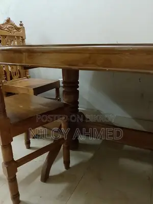 Used Wooden Dining Table and Chairs