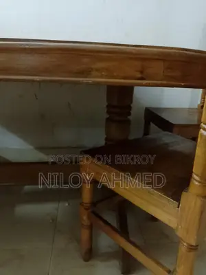 Used Wooden Dining Table and Chairs