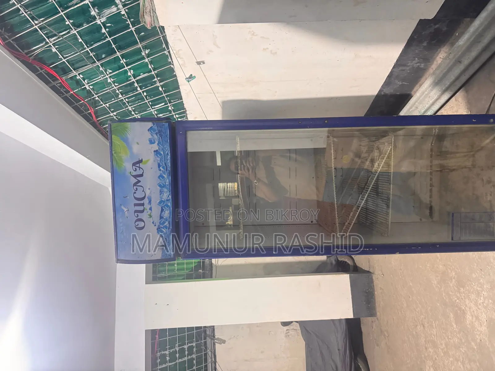 Glass Door Beverage Fridge.