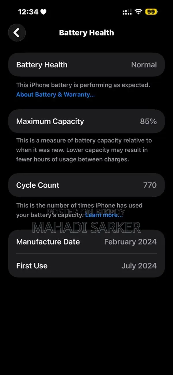 Apple iPhone 15 pro max 256gb (Used)