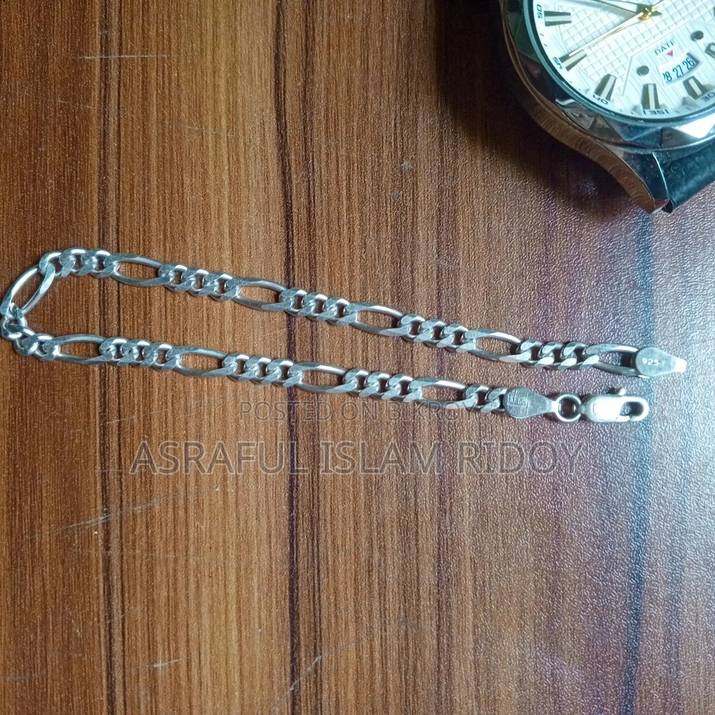 ইতালিয়ান রুপার ব্রেসলেট।